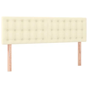 Hoofdborden 144x5x78/88 cm kunstleer crèmekleurig Hoofdborden 144x5x78/88 cm kunstleer crèmekleurig
