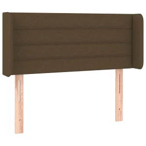 Hoofdbord met randen 103x16x78/88 cm stof donkerbruin Hoofdbord met randen 103x16x78/88 cm stof donkerbruin