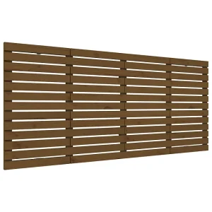 Hoofdbord wandmontage 166x3x91,5 cm grenenhout honingbruin Hoofdbord wandmontage 166x3x91,5 cm grenenhout honingbruin
