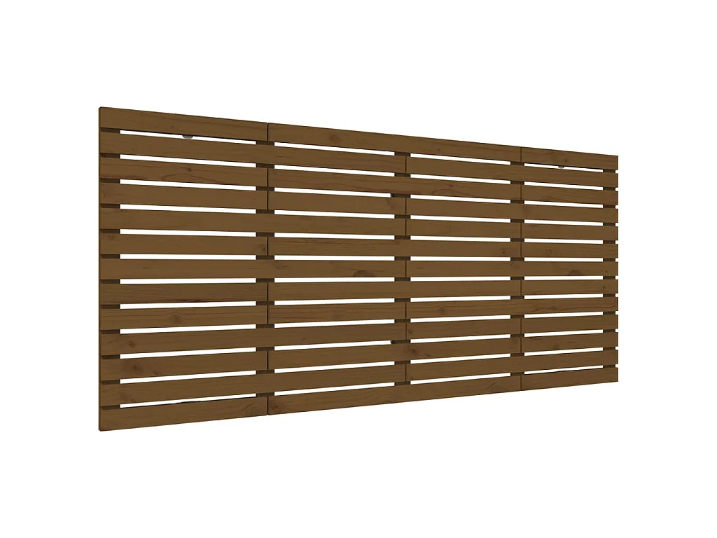Hoofdbord wandmontage 166x3x91,5 cm grenenhout honingbruin