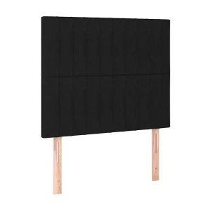 Hoofdbord zwart 80x5x118/128 cm stof Hoofdbord zwart 80x5x118/128 cm stof