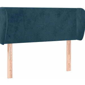 Hoofdbord met randen 103x23x78/88 cm fluweel donkerblauw Hoofdbord met randen 103x23x78/88 cm fluweel donkerblauw