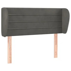Hoofdbord met randen 83x23x78/88 cm fluweel donkergrijs Hoofdbord met randen 83x23x78/88 cm fluweel donkergrijs