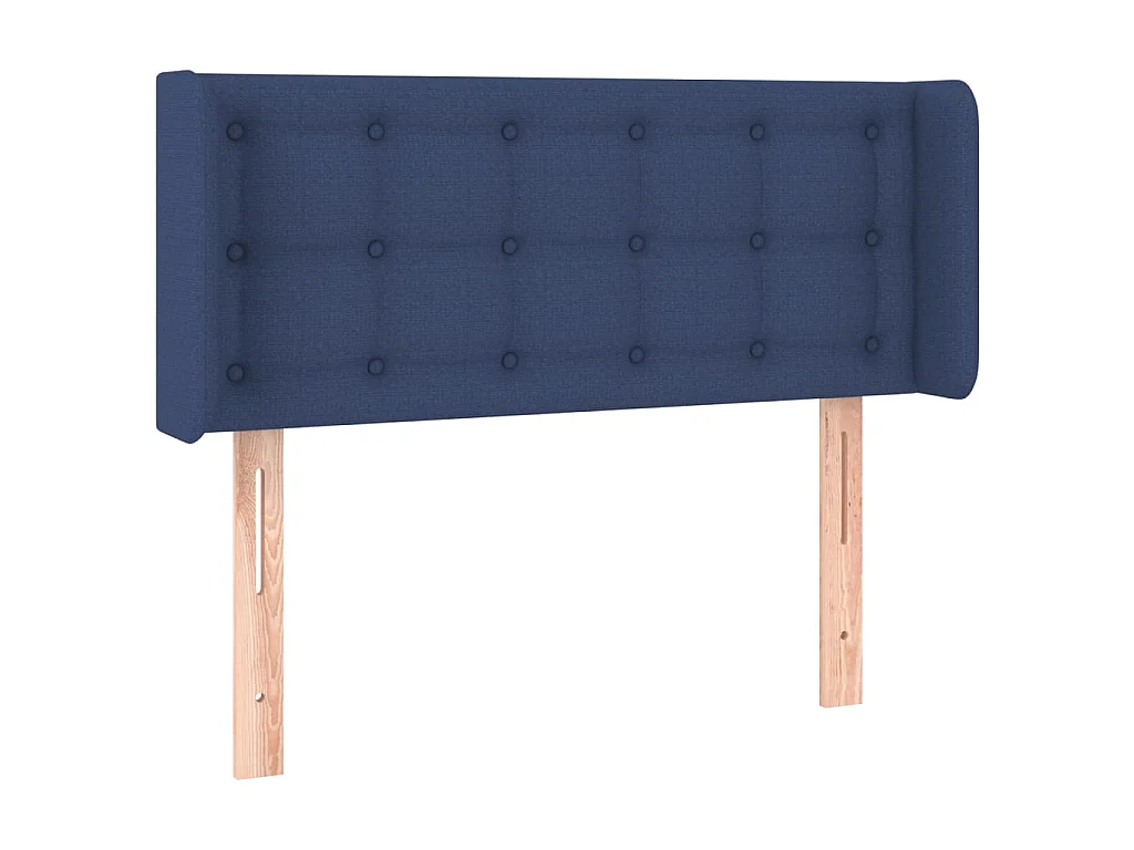 Hoofdbord met randen 103x16x78/88 cm stof blauw