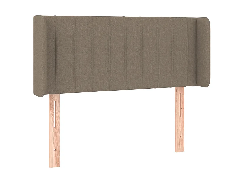 Hoofdbord met randen 103x16x78/88 cm stof taupe
