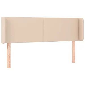 Hoofdbord met randen 147x16x78/88 cm kunstleer cappuccinokleur