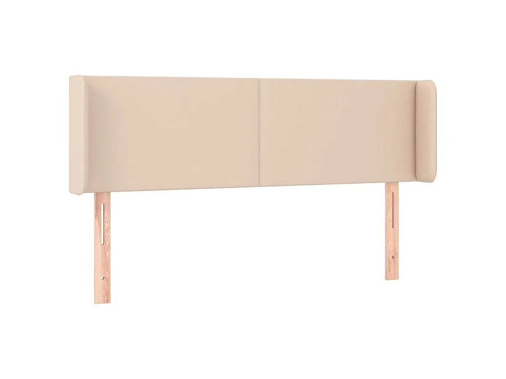 Hoofdbord met randen 147x16x78/88 cm kunstleer cappuccinokleur