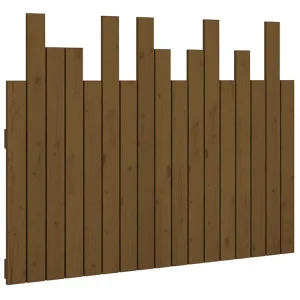 Hoofdbord wandmontage 108x3x80 cm grenenhout honingbruin Hoofdbord wandmontage 108x3x80 cm grenenhout honingbruin