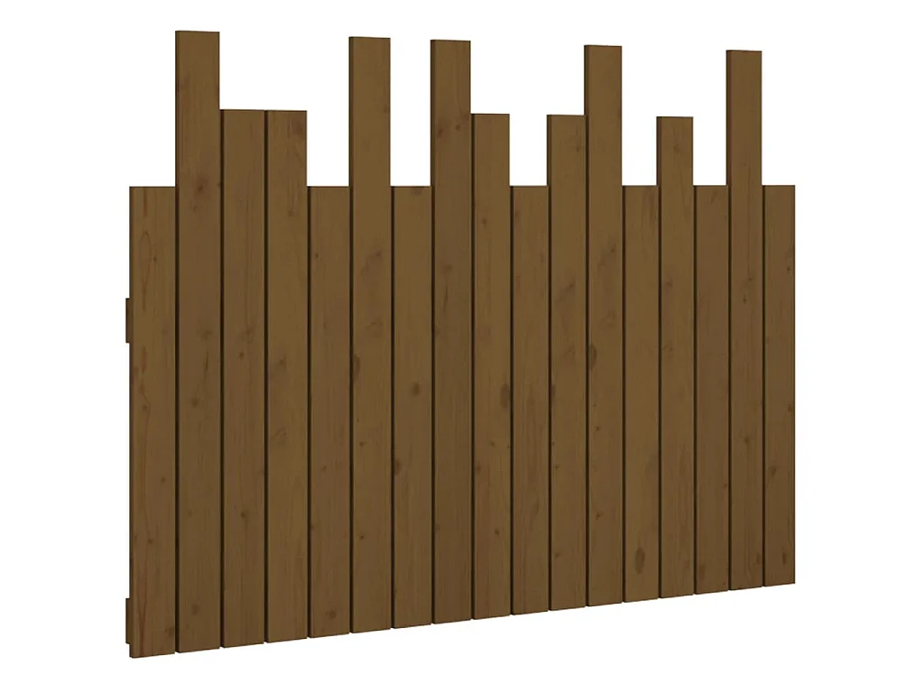 Hoofdbord wandmontage 108x3x80 cm grenenhout honingbruin