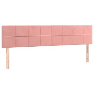 Hoofdborden 180x5x78/88 cm fluweel roze Hoofdborden 180x5x78/88 cm fluweel roze