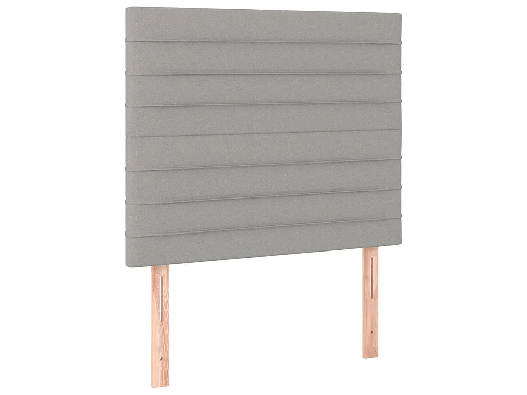 Hoofdbord lichtgrijs 100x5x118/128 cm stof