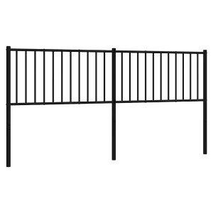Vervangend hoofdbord 180 cm metaal zwart Vervangend hoofdbord 180 cm metaal zwart