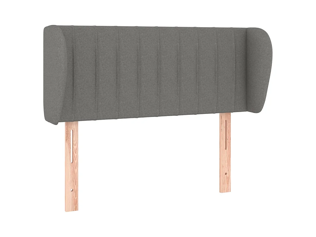 Hoofdbord met randen 83x23x78/88 cm stof donkergrijs