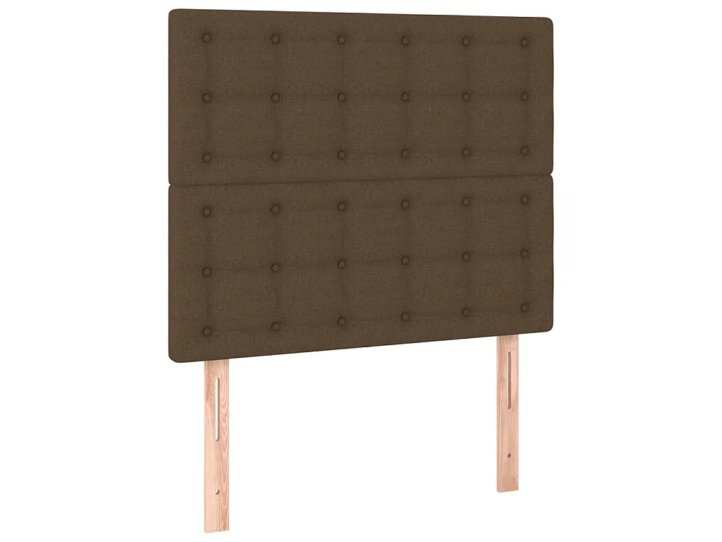 Hoofdbord donkerbruin 90x5x118/128 cm Stof
