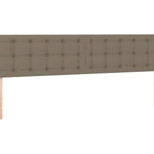 Hoofdborden 180x5x78/88 cm stof taupe