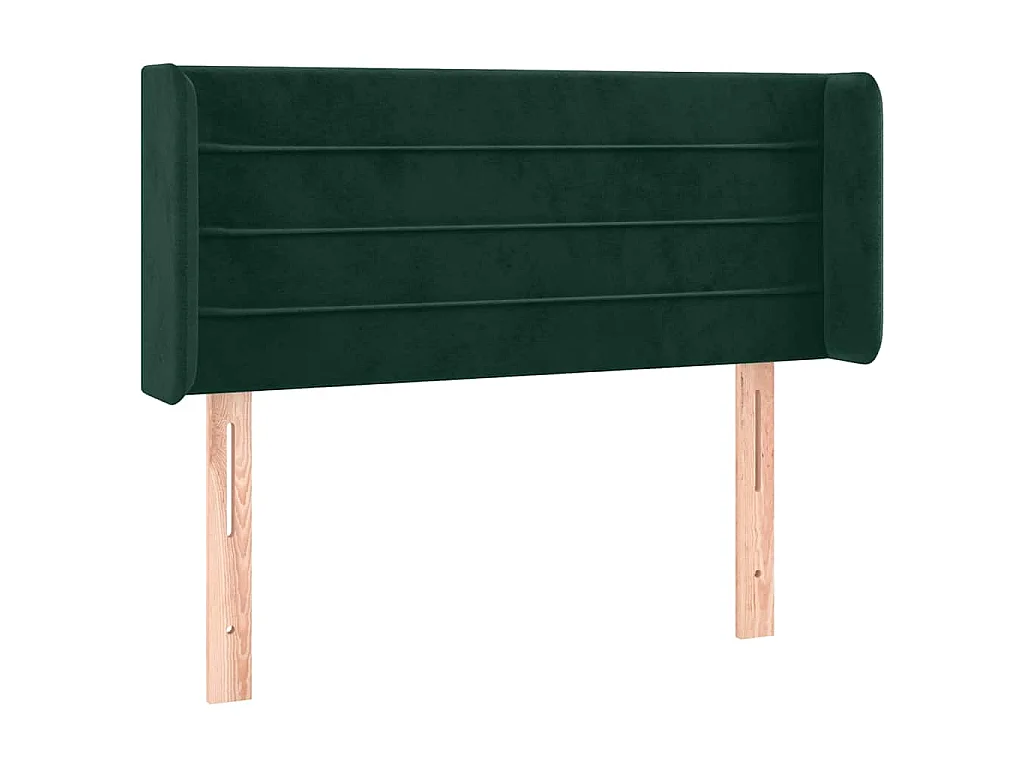 Hoofdbord met randen 83x16x78/88 cm fluweel donkergroen