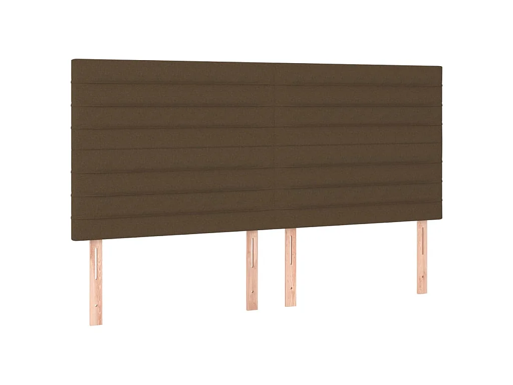 Hoofdbord donkerbruin 200x5x118/128 cm stof