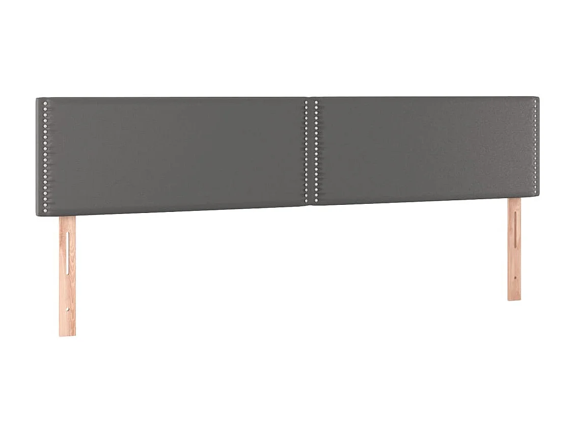 Hoofdborden 180x5x78/88 cm kunstleer grijs
