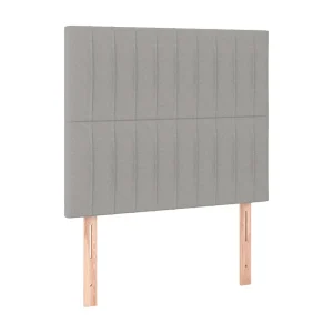 Hoofdbord lichtgrijs 90x5x118/128 cm stof