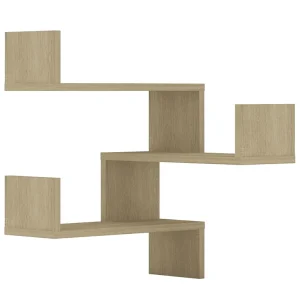 Hoekwandschapen 2 st 40x40x50 cm bewerkt hout sonoma eikenkleur Hoekwandschapen 2 st 40x40x50 cm bewerkt hout sonoma eikenkleur