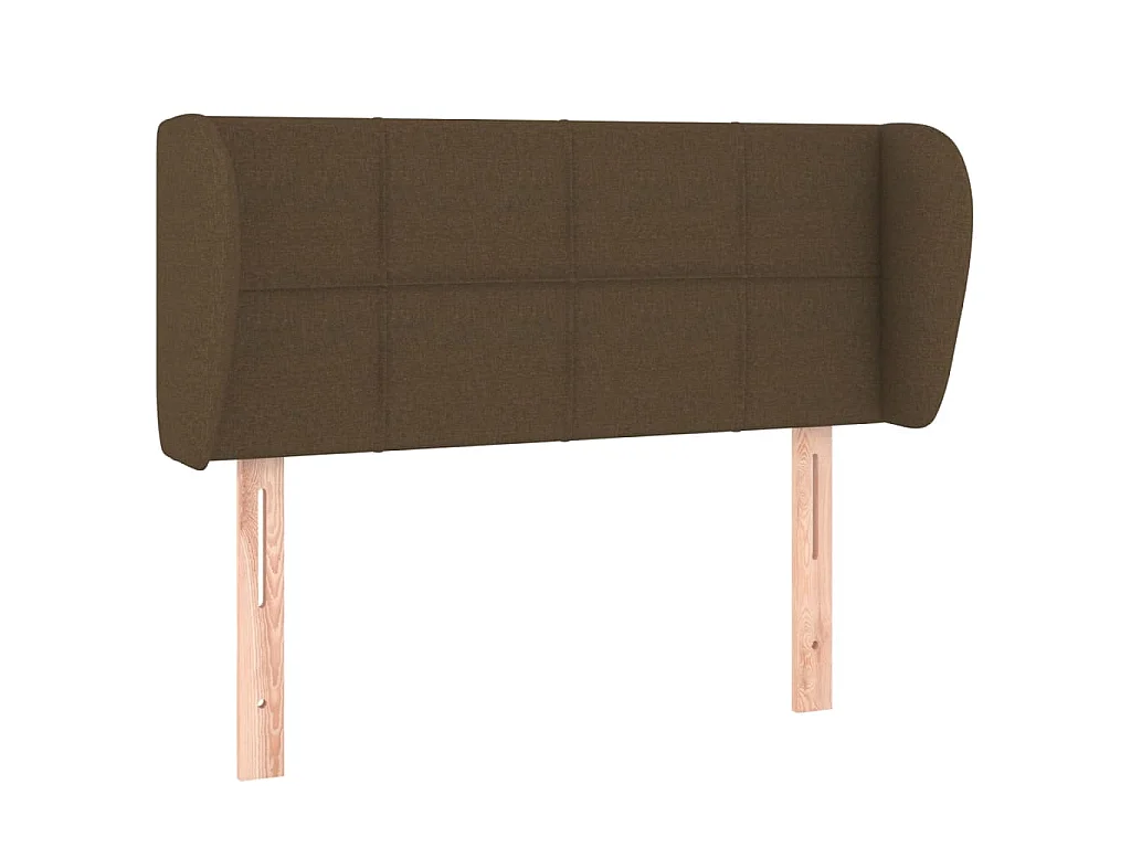 Hoofdbord met randen 103x23x78/88 cm stof donkerbruin