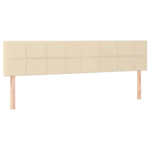 Hoofdborden 180x5x78/88 cm stof crèmekleurig Hoofdborden 180x5x78/88 cm stof crèmekleurig