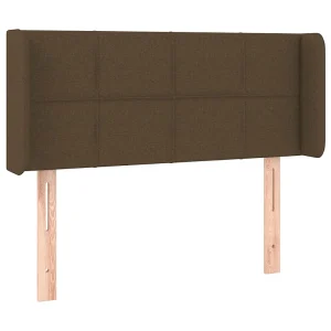Hoofdbord met randen 103x16x78/88 cm stof donkerbruin Hoofdbord met randen 103x16x78/88 cm stof donkerbruin