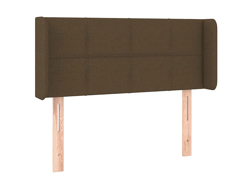 Hoofdbord met randen 103x16x78/88 cm stof donkerbruin