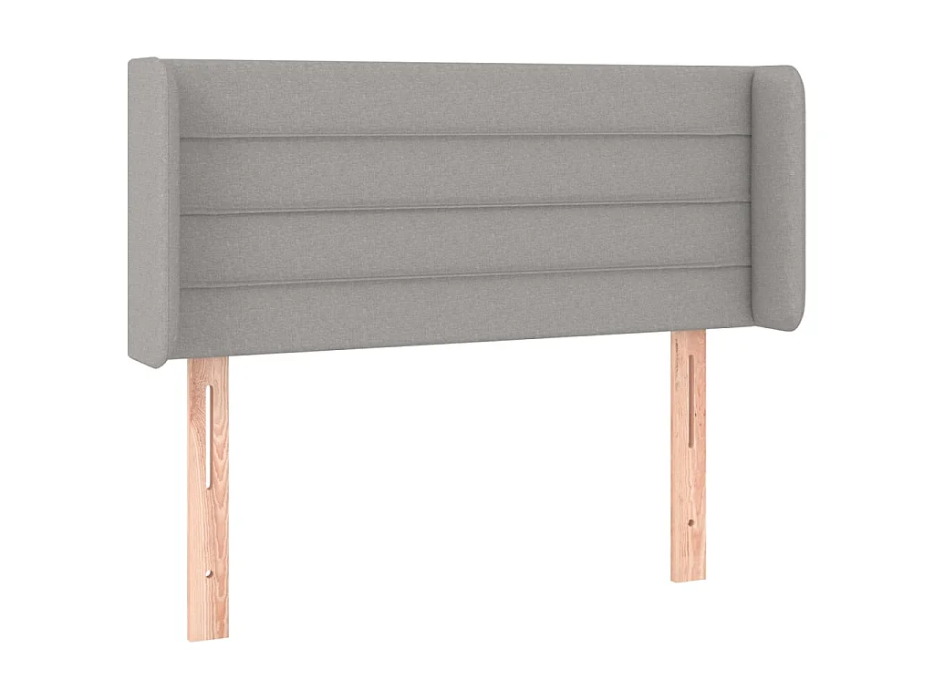 Hoofdbord met randen 93x16x78/88 cm stof lichtgrijs