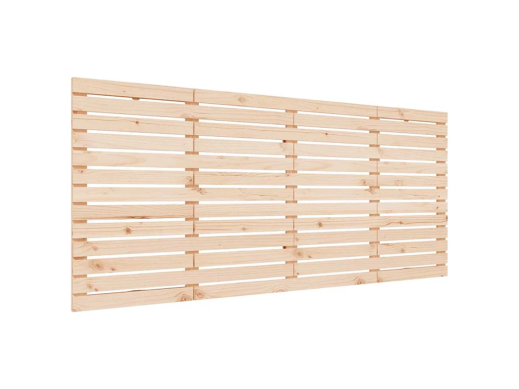 Hoofdbord wandmontage 186x3x91,5 cm massief grenenhout