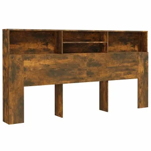 Hoofdbordkast 200x19x103,5 cm gerookt eikenkleurig