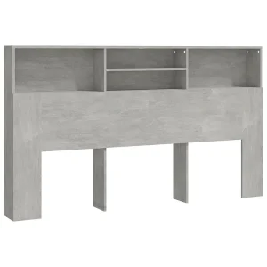 Hoofdbordkast 180x19x103,5 cm betongrijs