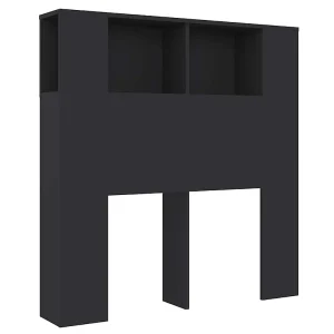 Hoofdbordkast 100×18,5×102,5 cm zwart
