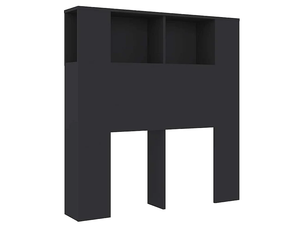 Hoofdbordkast 100x18,5x102,5 cm zwart
