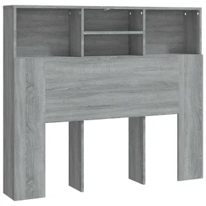 Hoofdbordkast 120x19x103,5 cm grijs sonoma eikenkleurig