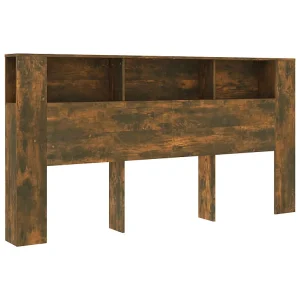 Hoofdbordkast 200×18,5×104,5 cm gerookt eikenkleurig