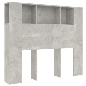 Hoofdbordkast 120×18,5×102,5 cm betongrijs