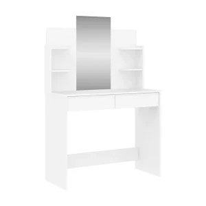 Kaptafel met spiegel 96x39x142 cm wit Kaptafel met spiegel 96x39x142 cm wit