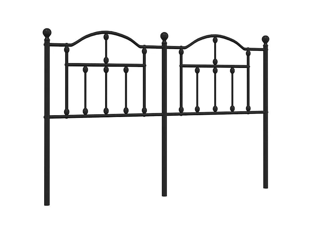 Vervangend hoofdbord 135 cm metaal zwart