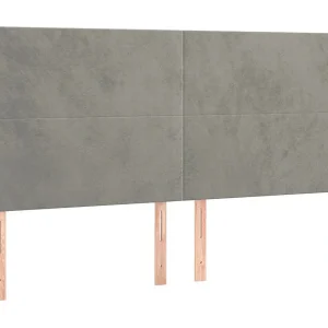 Hoofdbord lichtgrijs 180x5x118/128 cm fluweel Hoofdbord lichtgrijs 180x5x118/128 cm fluweel