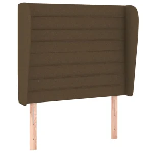 Hoofdbord met randen 83x23x118/128 cm stof donkerbruin Hoofdbord met randen 83x23x118/128 cm stof donkerbruin