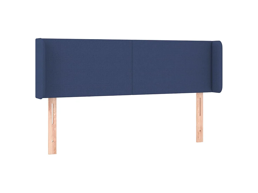 Hoofdbord met randen 147x16x78/88 cm stof blauw