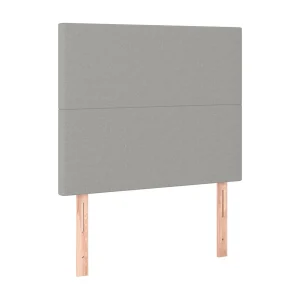 Hoofdbord lichtgrijs 90x5x118/128 cm stof