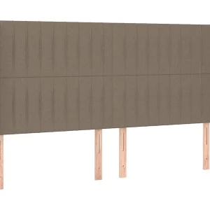 Hoofdbord met randen 163x16x118/128 cm stof taupe Hoofdbord met randen 163x16x118/128 cm stof taupe