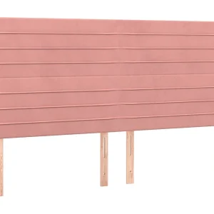Hoofdbord roze 160x5x118/128 cm fluweel Hoofdbord roze 160x5x118/128 cm fluweel