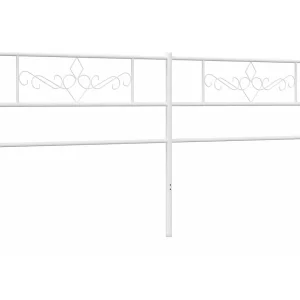 Vervangend hoofdbord 200 cm metaal wit Vervangend hoofdbord 200 cm metaal wit