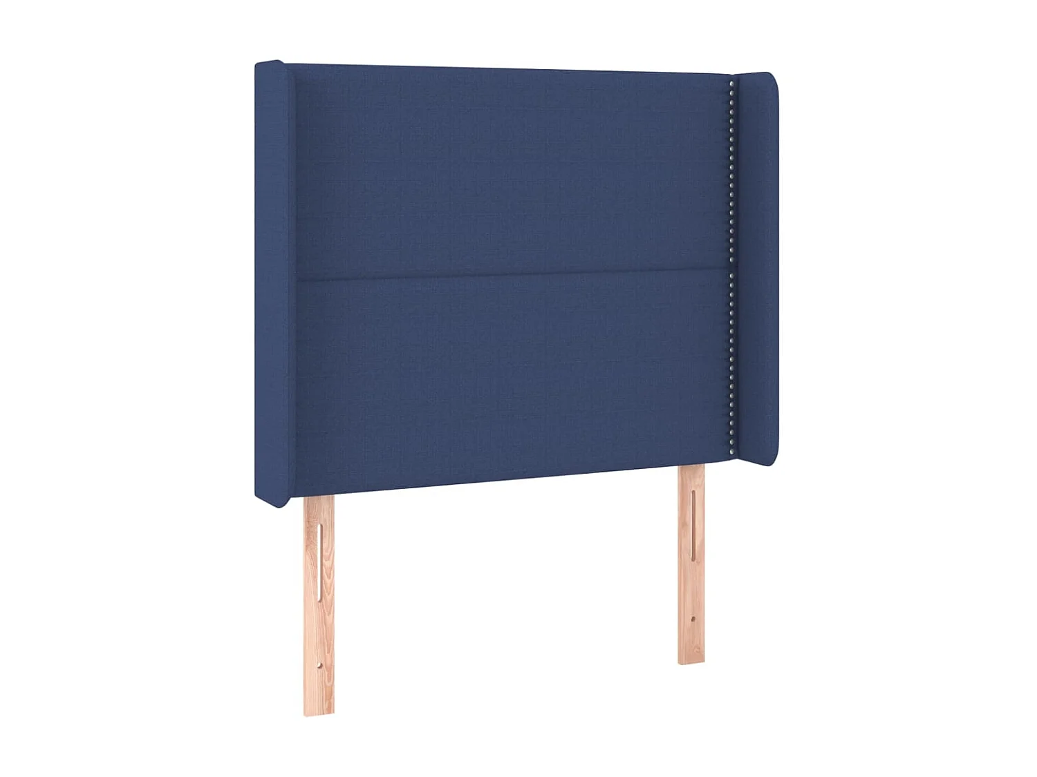 Hoofdbord met randen 93x16x118/128 cm stof blauw