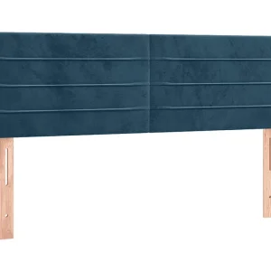 Hoofdborden 144x5x78/88 cm fluweel donkerblauw Hoofdborden 144x5x78/88 cm fluweel donkerblauw