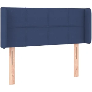 Hoofdbord met randen 93x16x78/88 cm stof blauw Hoofdbord met randen 93x16x78/88 cm stof blauw
