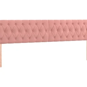 Hoofdborden 180x7x78/88 cm fluweel roze